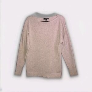 Banana Republic Sweater Womens Wool Alpaca Rose Pink Long Sleeve Round Boat Neck